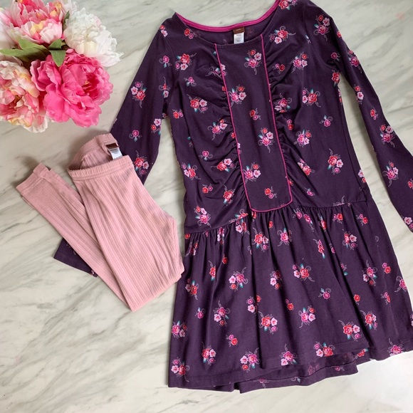 Tea Collection floral dress with leggings - Picture 1 of 6